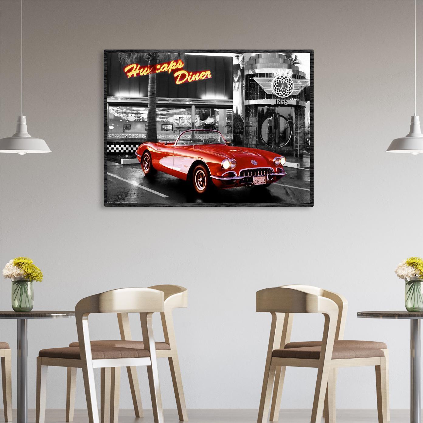 Wall Paintings Canvas Art Decor Red Car Leather Painting House And Hotel Decoration Interior Wall Art Home Decor