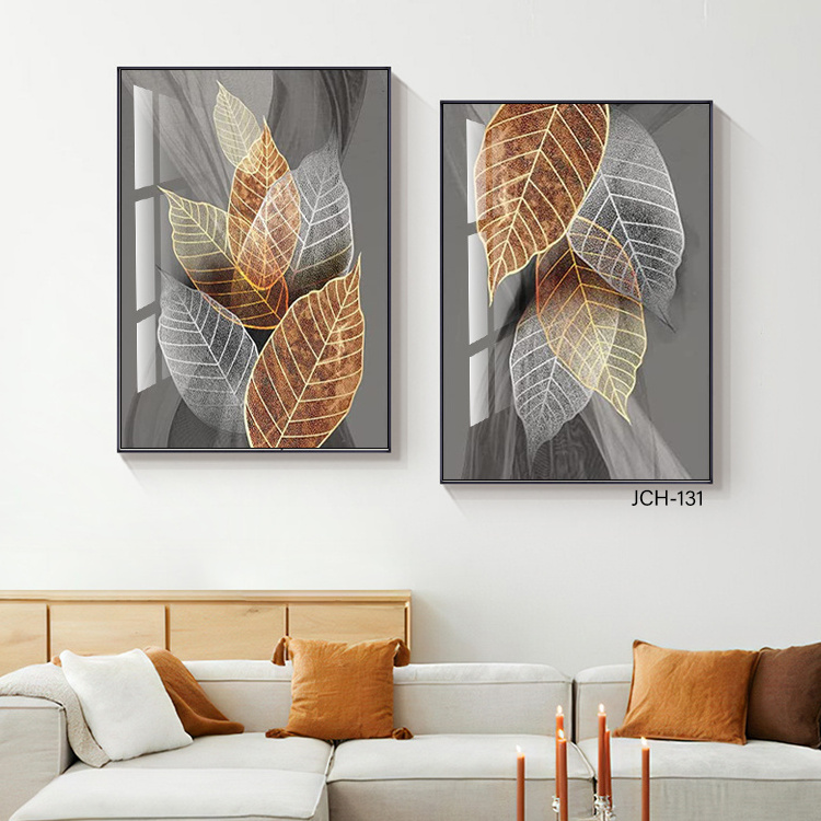 Modern Canvas Wall Art For Living Room Family Wall Decorations Wall Decor Black Paintings Abstract Leaves Painting