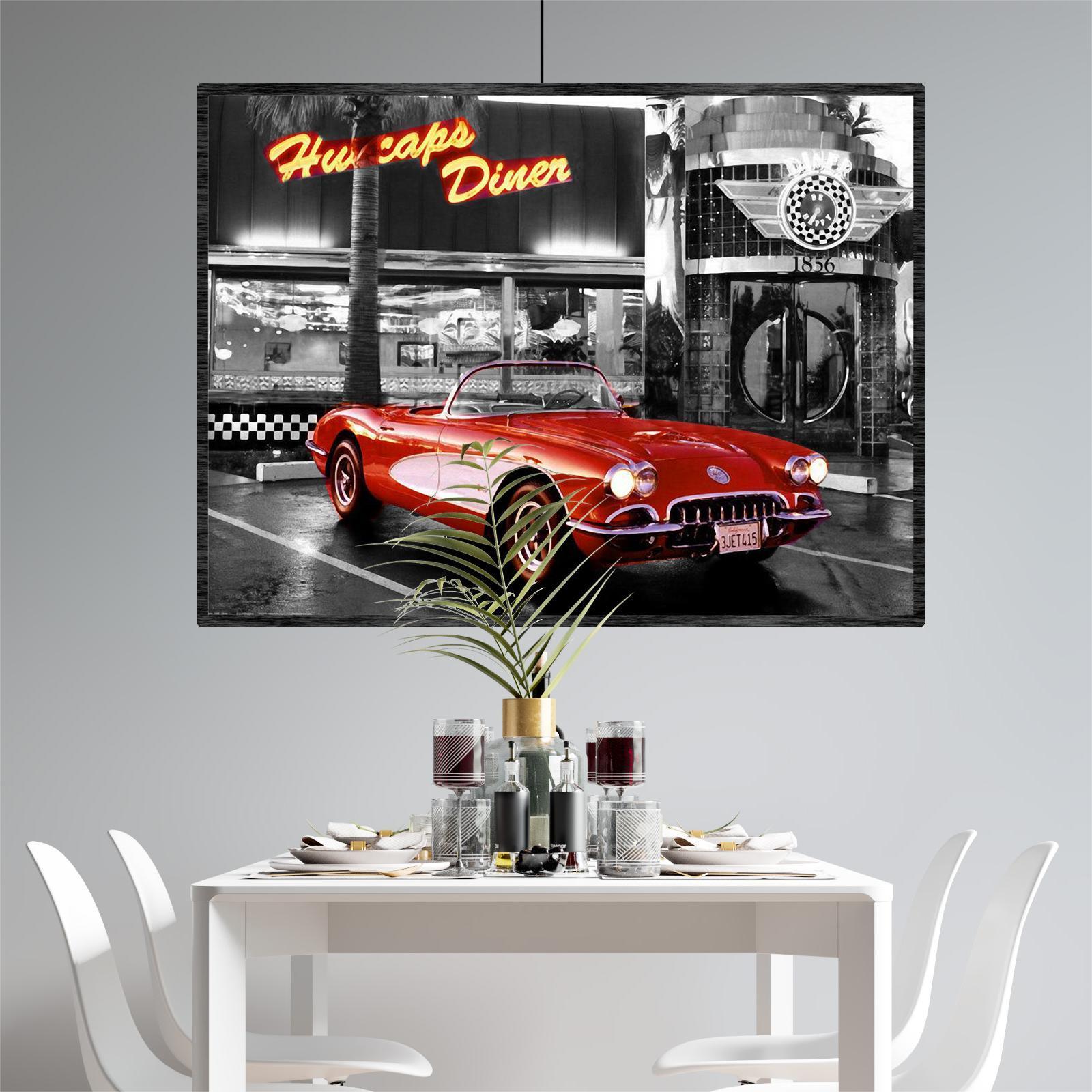 Wall Paintings Canvas Art Decor Red Car Leather Painting House And Hotel Decoration Interior Wall Art Home Decor