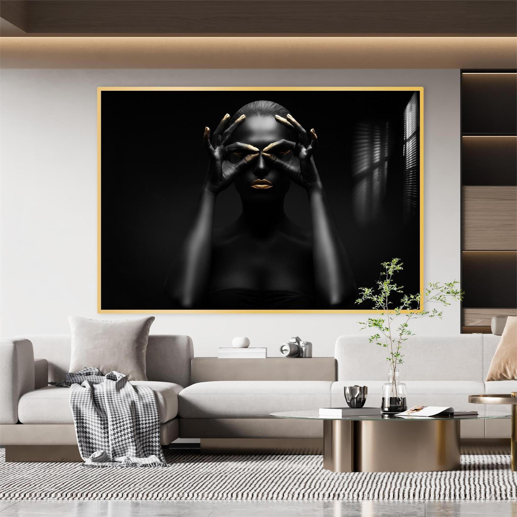 Cheap African Art Paintings Wall Decoration Black Art Paintings Crystal Porcelain Decoration Home Painting