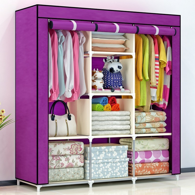 customized modern simple cheap kids or baby bedroom furniture exoand fabric cloth wardrobe