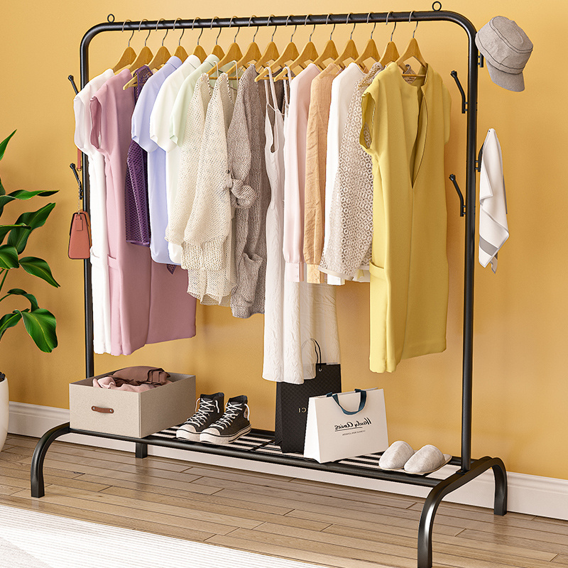 Metal Standing Hanging Hanger Simple Clothes Hanger Outdoor Drying Rack Shoes Stand Coat Rack