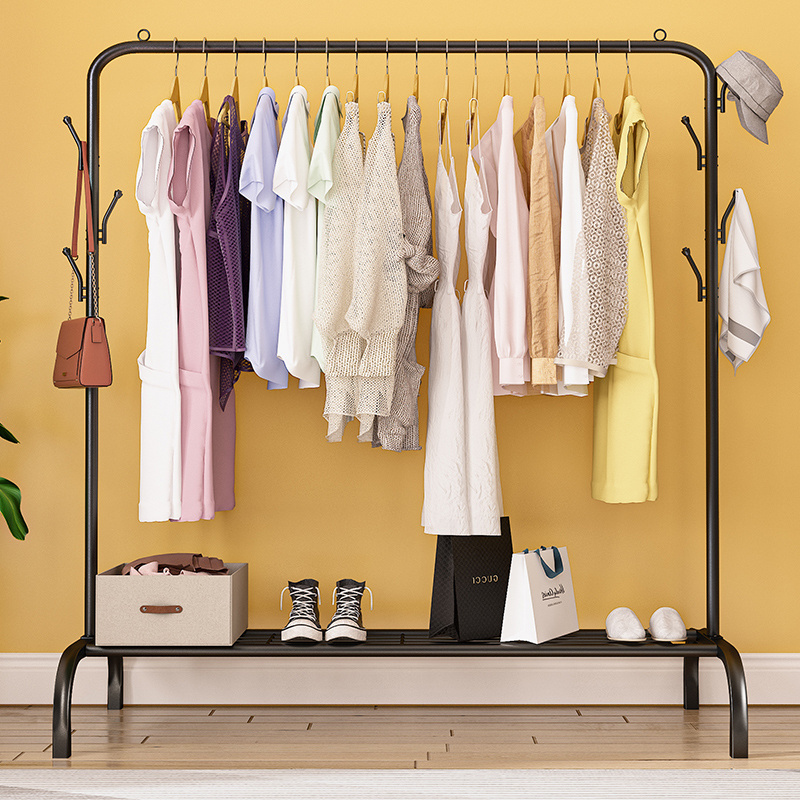 Metal Standing Hanging Hanger Simple Clothes Hanger Outdoor Drying Rack Shoes Stand Coat Rack