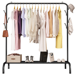 Metal Standing Hanging Hanger Simple Clothes Hanger Outdoor Drying Rack Shoes Stand Coat Rack