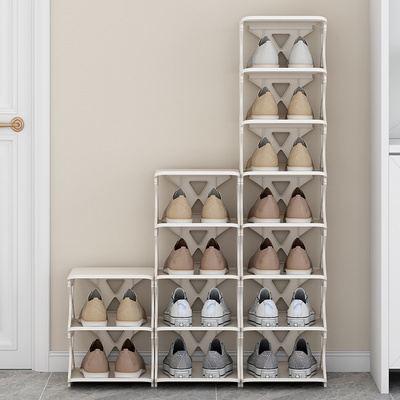 DIY home portable simple kids shoe stand entryway shoe storage shelf plastic shoe rack