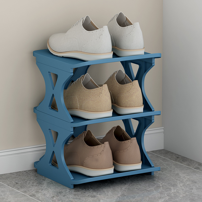 DIY home portable simple kids shoe stand entryway shoe storage shelf plastic shoe rack