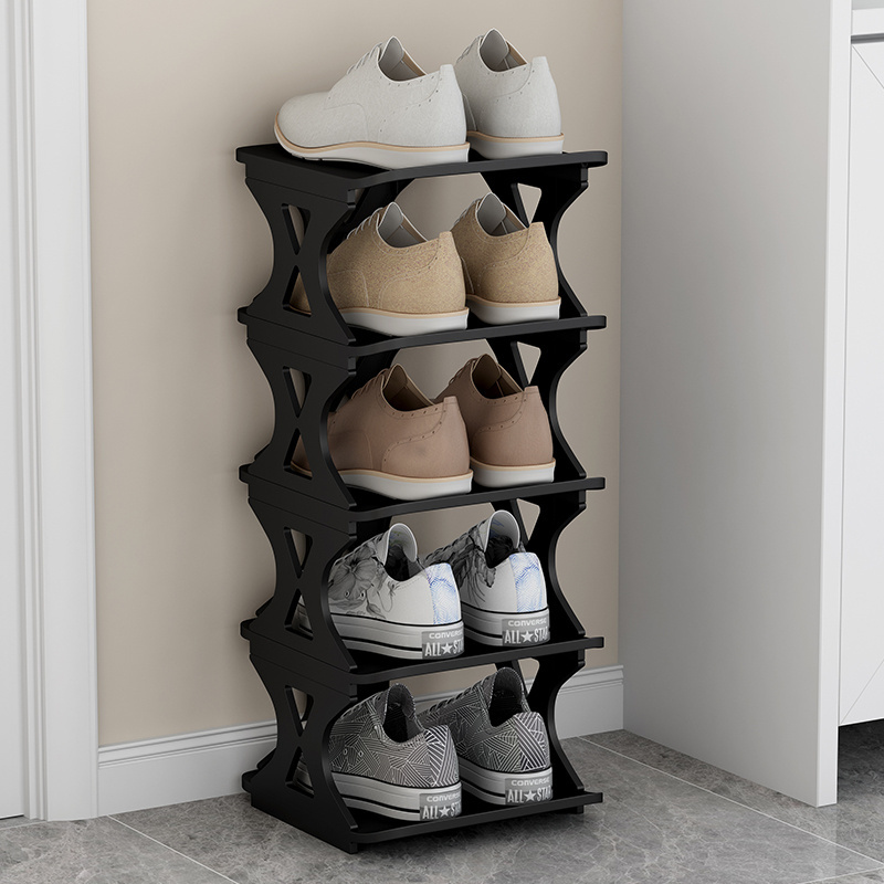 DIY home portable simple kids shoe stand entryway shoe storage shelf plastic shoe rack