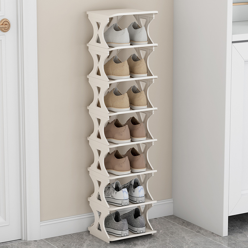 DIY home portable simple kids shoe stand entryway shoe storage shelf plastic shoe rack