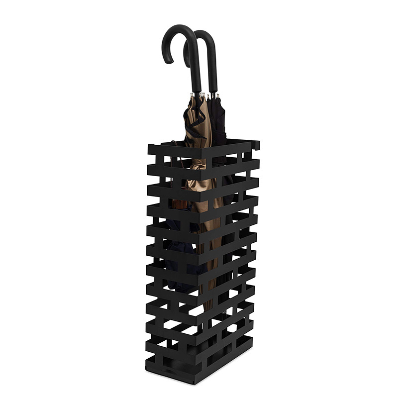 Household umbrella holder black umbrella storage rack removable water tray metal umbrella stand