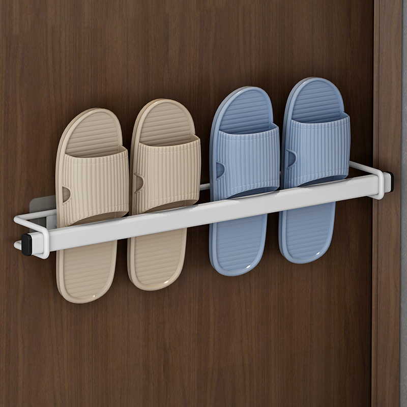 Multifunctional bathroom slippers rack toilet wall mounted slippers storage rack