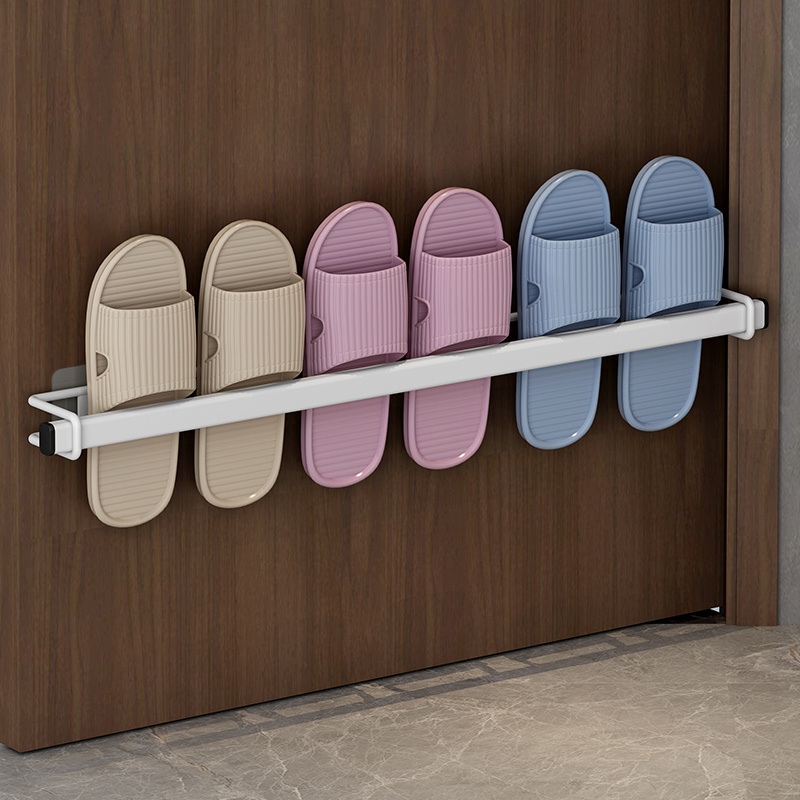 Multifunctional bathroom slippers rack toilet wall mounted slippers storage rack