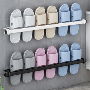 Multifunctional bathroom slippers rack toilet wall mounted slippers storage rack