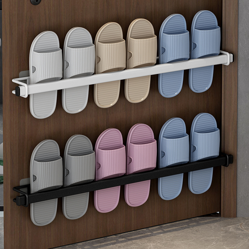 Multifunctional bathroom slippers rack toilet wall mounted slippers storage rack