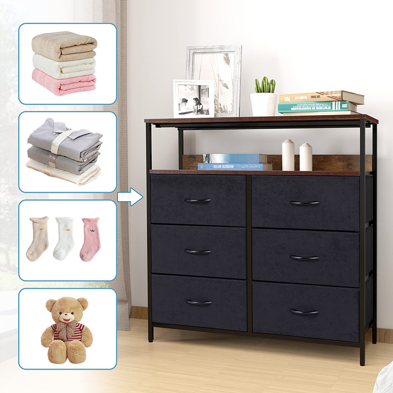 Custom Living Room Furniture Side Table Cabinet Bedroom Dresser Clothes Locker With Non Woven Drawers