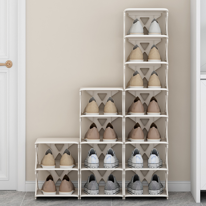 Modern living room furniture plastic shoe rack portable DIY shoe stand storage organizer narrow shoe rack