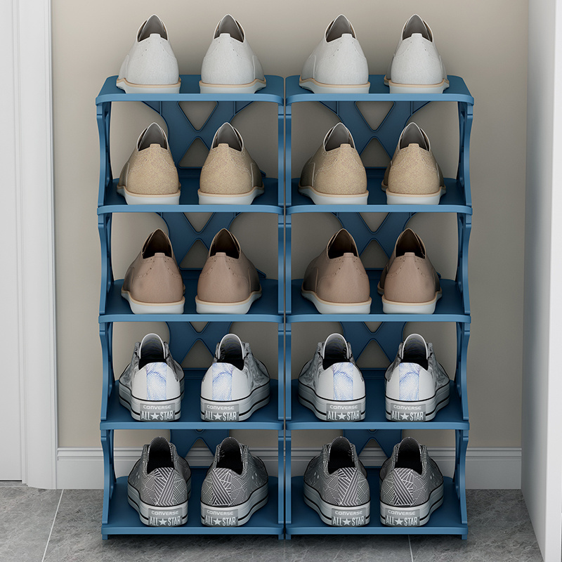 Modern living room furniture plastic shoe rack portable DIY shoe stand storage organizer narrow shoe rack