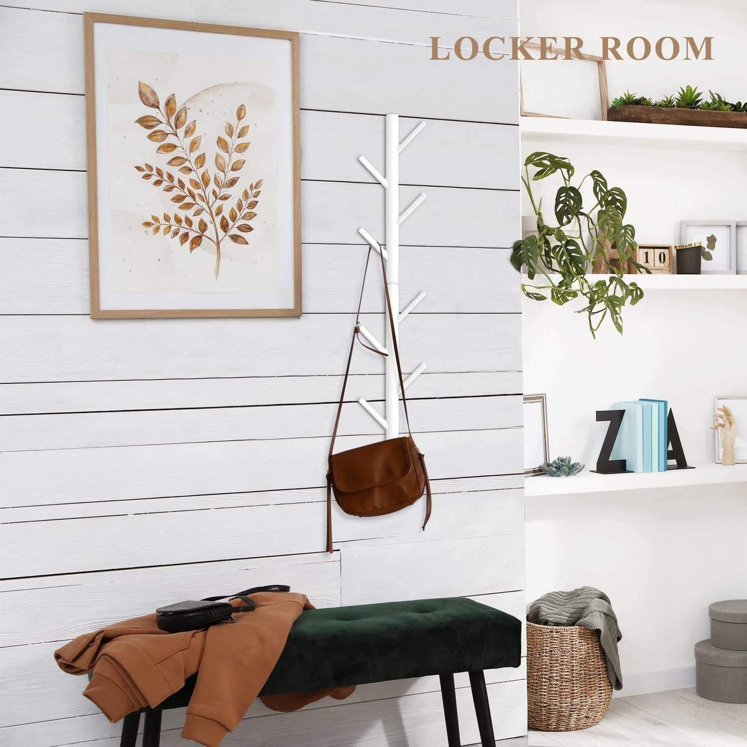 Bathroom Heavy Duty Easy 4 Hooks Hanging Pegs Livingroom Modern Wall Mounted Coat and Hat Rack Wood Hook Wall Decor Hanger