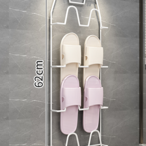 Wholesales Scarpiera Bathroom Slippers Rack Toilet Wall Mounted Slippers Storage Metal Shoes Stand Rack