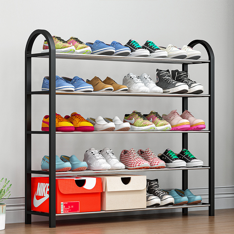 Wholesale design production metal shoe stand rack online modern display storage shoes rack for entryways