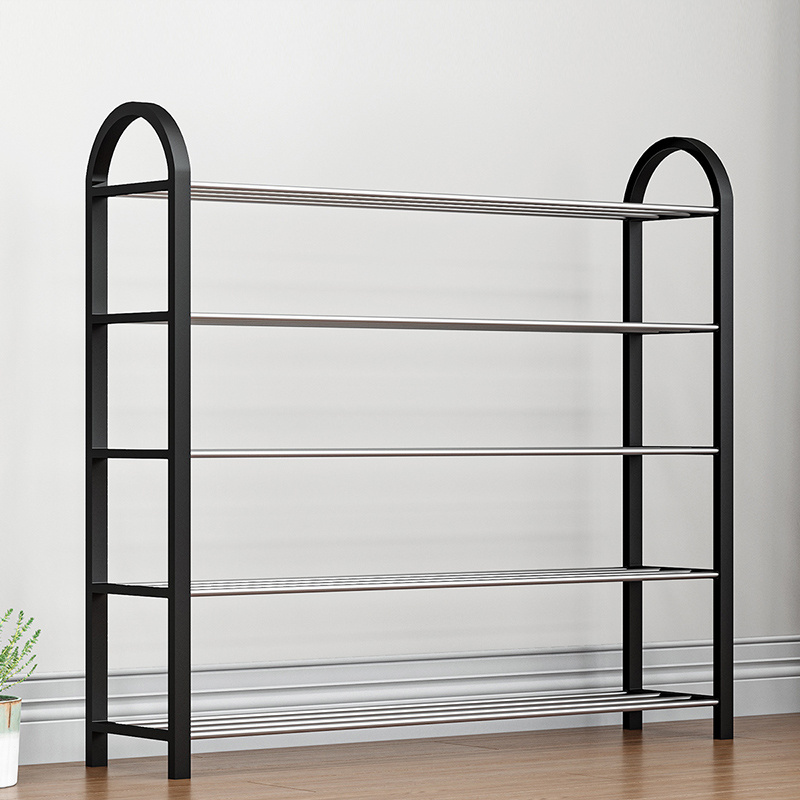 Wholesale design production metal shoe stand rack online modern display storage shoes rack for entryways