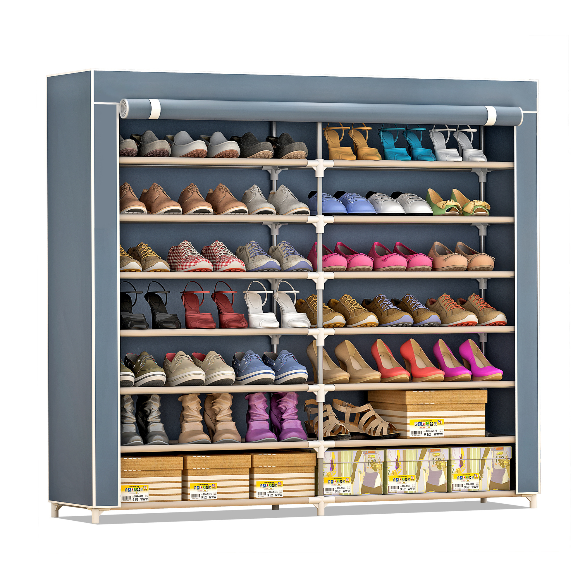 Living Room Modern Furniture OEM Fabric Shoes Storage Rack High Quality Shoe Stand Foldable Shoe Rack Cabinet