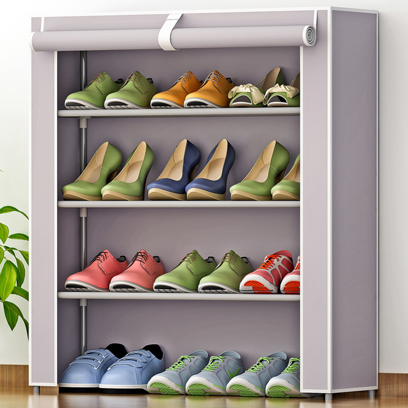 modern grey home living cabinet space saver cheap storage shoe racks  for entryways