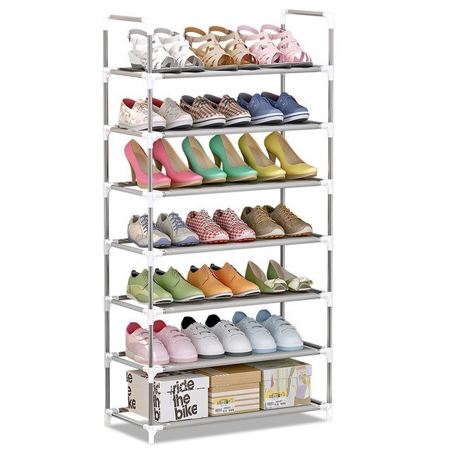 Cheap Wholesale 9 Pairs Over The Door Shoe Rack Metal For Kid Shoe Organizer For Baby Shoe Closet