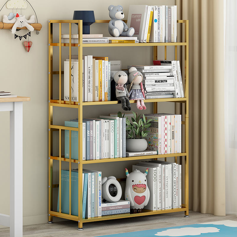 Wholesales Metal Storage Rack Living Room Bedroom Display Bookshelf Bookcase For Kids