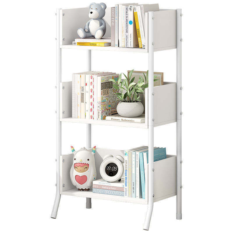 Suoernuo Home Floor-Standing Kid's Wooden Bookshelf Living Room Multifunctional Metal Bookshelf Bookcase