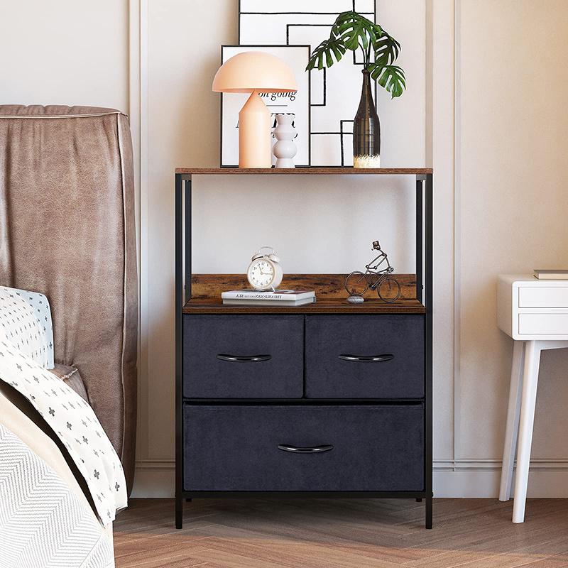 Living Room Cheap Storage Cabinet Bedside Table Bedroom Dressing Table 3 Layer Storage Cabinet With Drawers