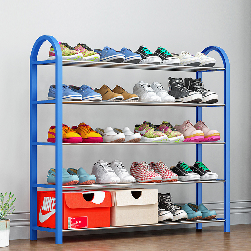 Wholesale design production metal shoe stand rack online modern display storage shoes rack for entryways