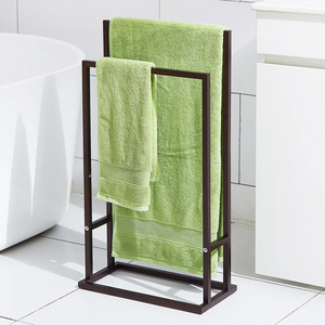 Bathroom Storage Laundry Room Free Standing Towel Rack 2 Tier Metal Towel Racks Hand Towel Drying Holder Stand Rack