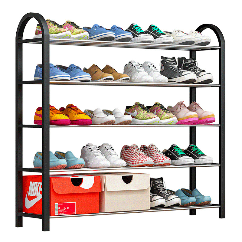 Wholesale design production metal shoe stand rack online modern display storage shoes rack for entryways