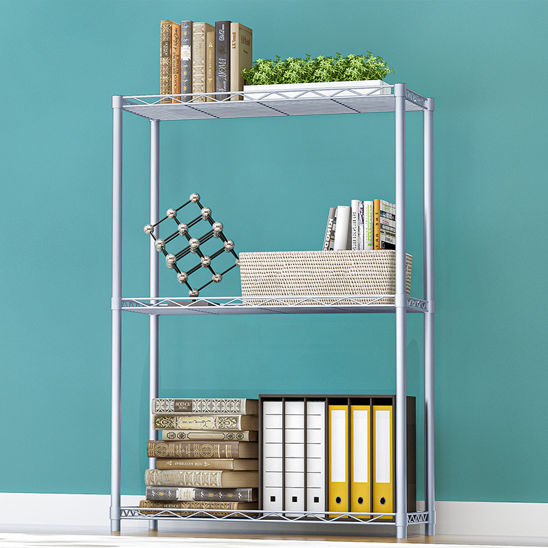 Wholesales 3 Tiers Metal Storage Rack Living Room Wire Mesh Storage Shelving Kitchen Metal Stacking Storage Rack Shelf