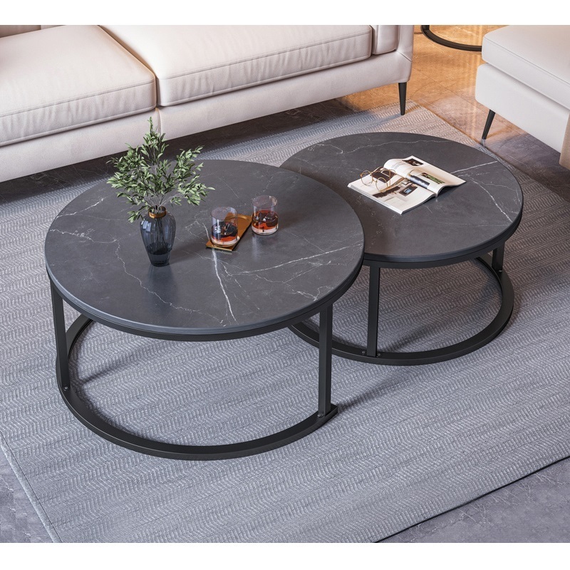 Modern Wood Coffee Table Marble Convertible Extendable Coffee Tables Texture Living Room Furniture