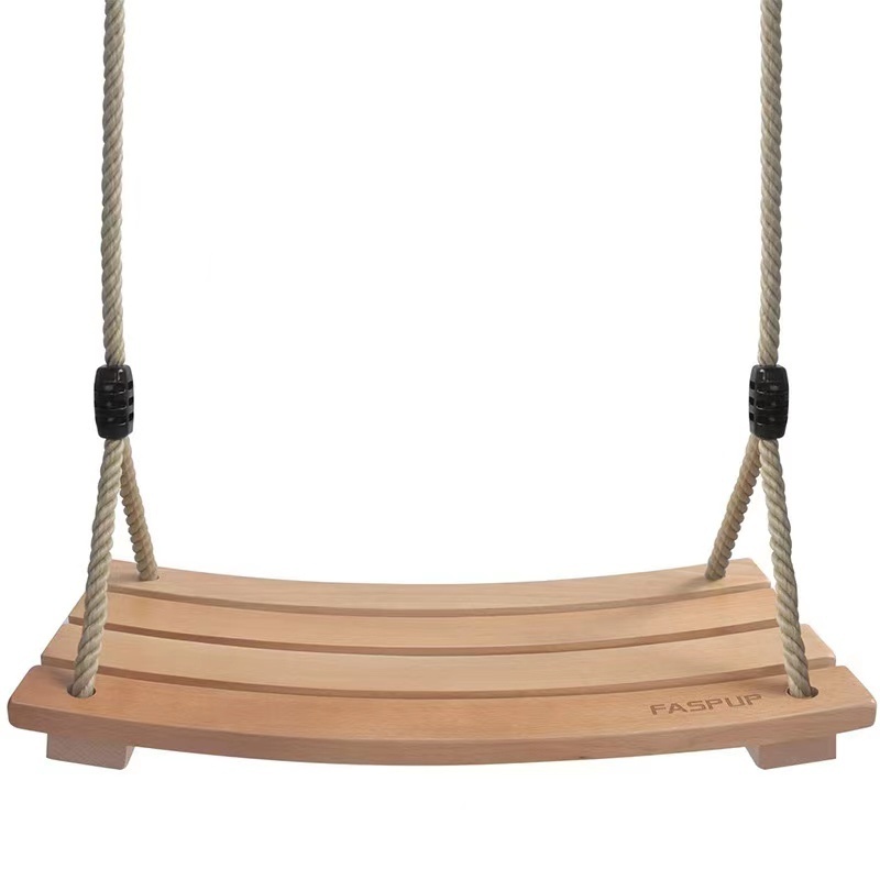 Wood Swing Seat with Adjustable Hemp Rope Adults Children Kids Tree Swing Chair Playground Rope Swing Set