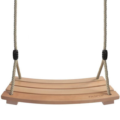 Wood Swing Seat with Adjustable Hemp Rope Adults Children Kids Tree Swing Chair Playground Rope Swing Set