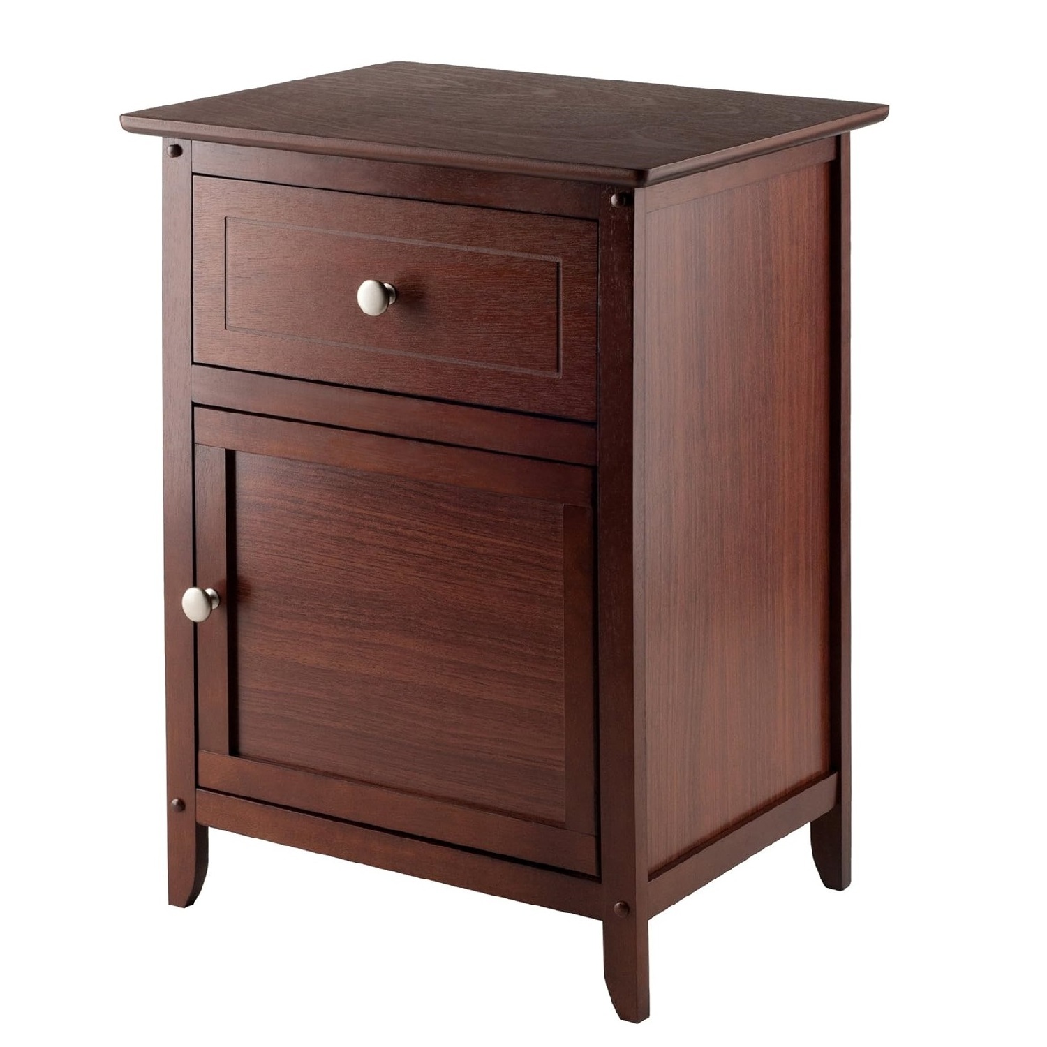 Solid Wood Night Stand With Double-layer Drawers Wooden End Table Side Tables For the Bedroom