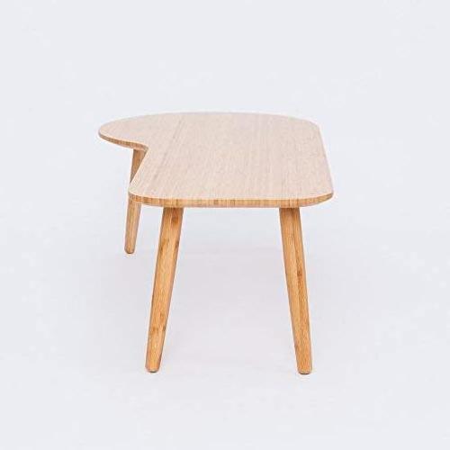 Modern Wooden Tables Bamboo End Table, Solid Wood Bamboo Coffee Table for Living Room Furniture