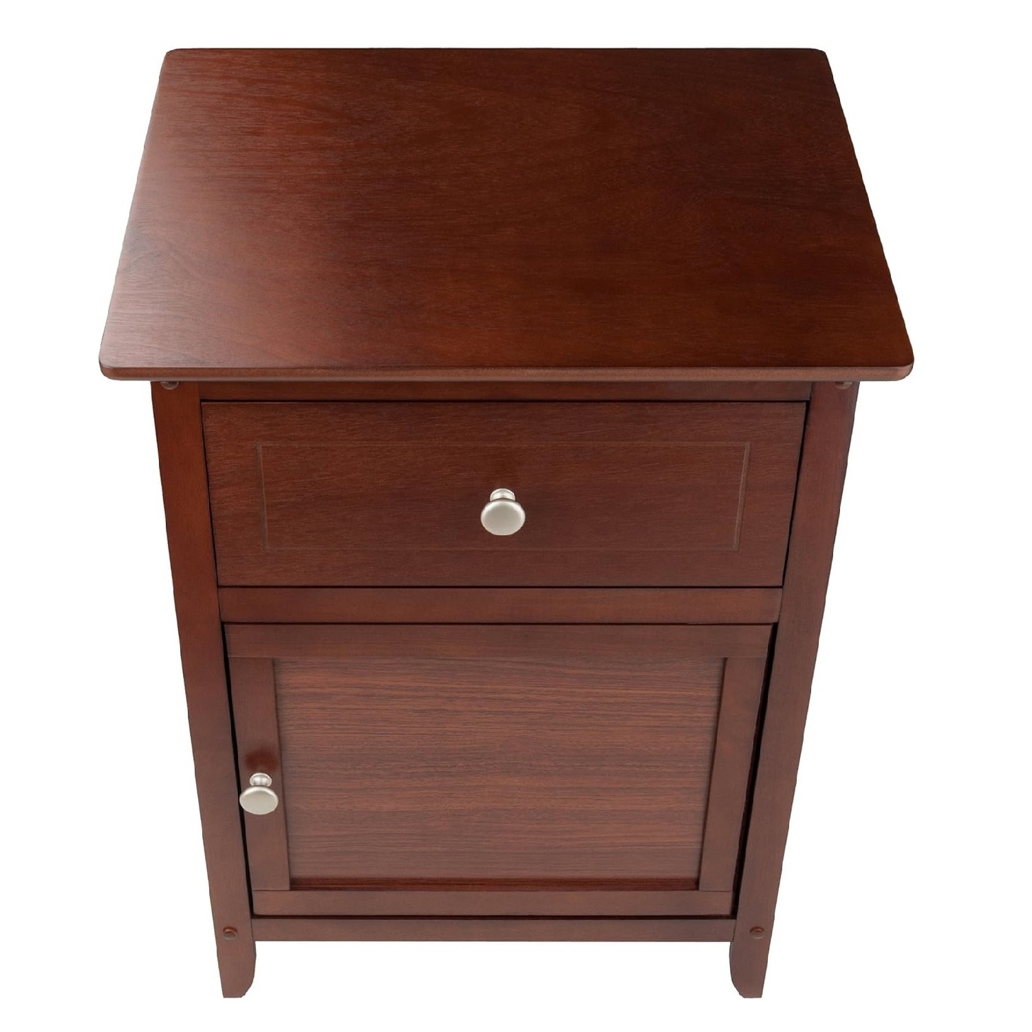 Solid Wood Night Stand With Double-layer Drawers Wooden End Table Side Tables For the Bedroom