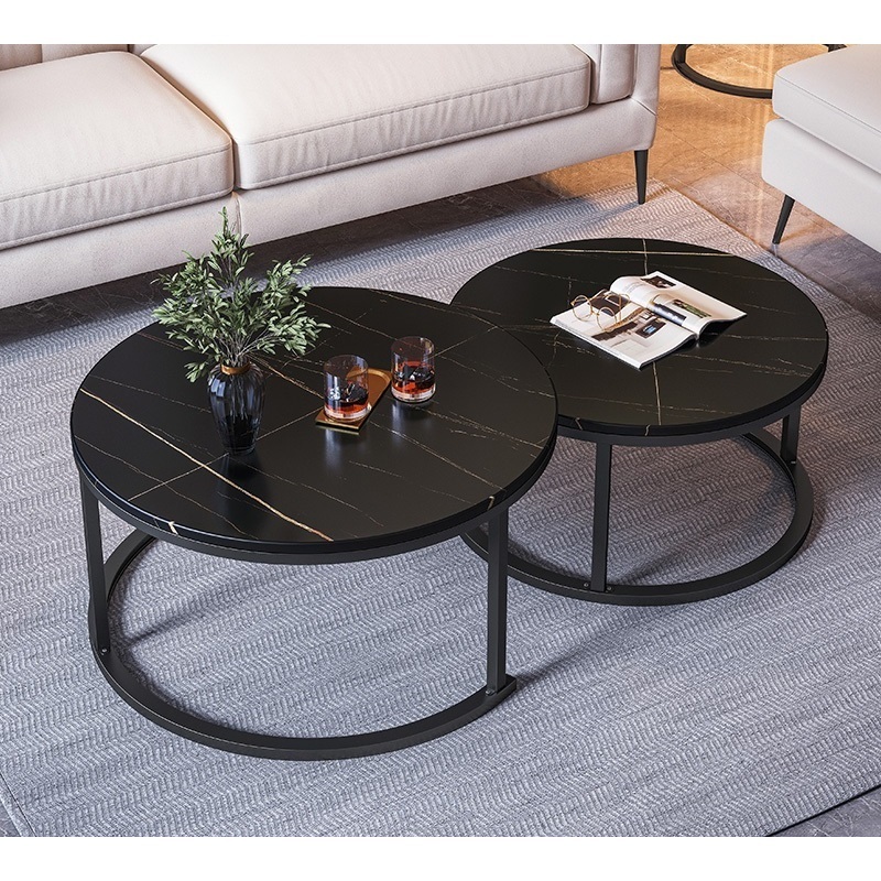 Modern Wood Coffee Table Marble Convertible Extendable Coffee Tables Texture Living Room Furniture