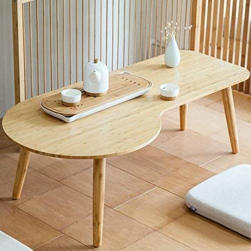 Modern Wooden Tables Bamboo End Table, Solid Wood Bamboo Coffee Table for Living Room Furniture