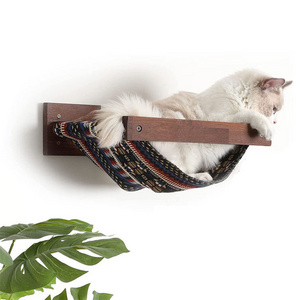 Sturdy Cat Window Perch Pet Bed Hammock Swing Wall Mounted Durable Sturdy Natural Bamboo Cat Bed Seat