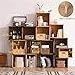 Stackable Wood Storage Cube /Basket/ Bins Organizer for Home Books Clothes Toy Modular Open Cubby Storage System - Office