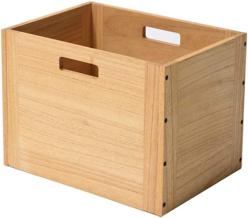 Stackable Wood Storage Cube /Basket/ Bins Organizer for Home Books Clothes Toy Modular Open Cubby Storage System - Office