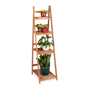 Plant pot Stand Rack Shelf  4 Tier Wood Display Shelf Tall Flower Stand