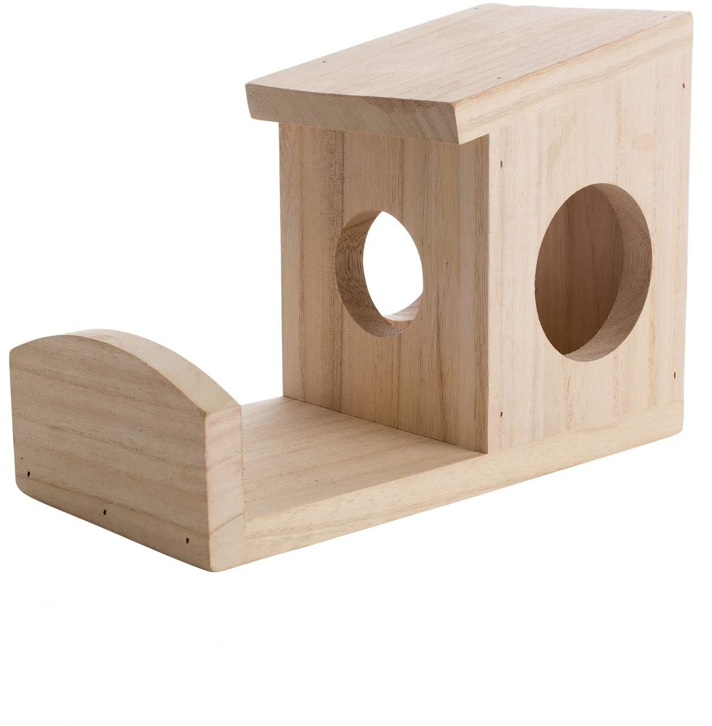 Weather-resistant bamboo wooden Hanging Squirrel or bird Feeder