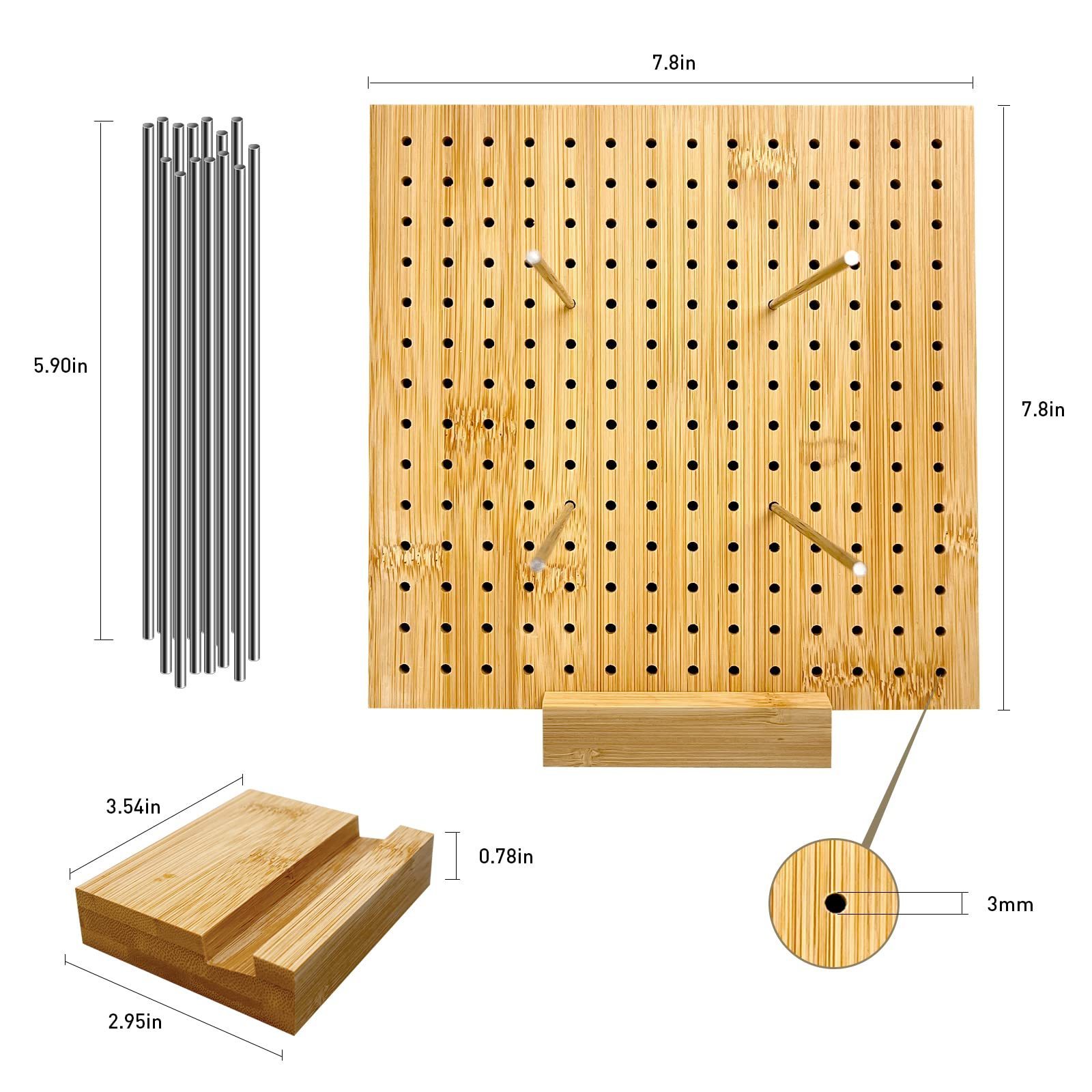 Blocking Board for Crocheting,Knit Blockers Stand Pins & Tray Blocking Mats for Knitting with 20 Stainless Steel Rod pins