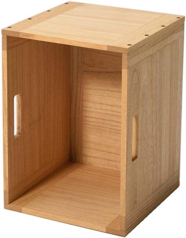 Stackable Wood Storage Cube /Basket/ Bins Organizer for Home Books Clothes Toy Modular Open Cubby Storage System - Office