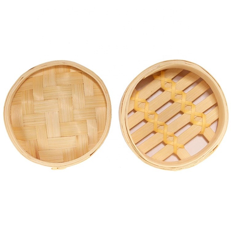 3 Inch Mini Bamboo Dim Sum Dumpling Steamer Basket for Dessert Party Favors Wedding Birthday Home Decorations Supplies